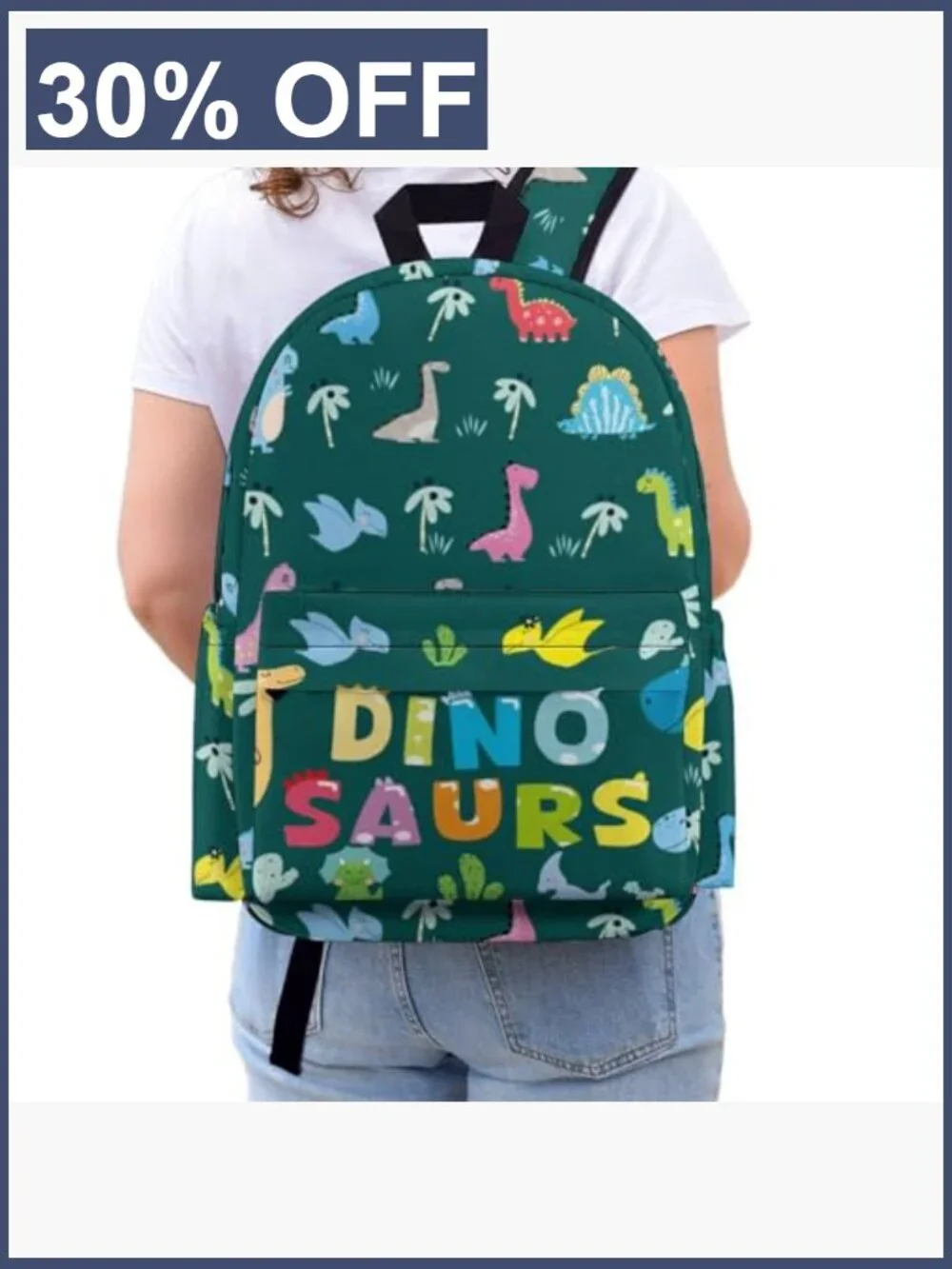16.5in Dinosaur Backpack for Kids, Toddler Boys School Bag Oxford Cloth